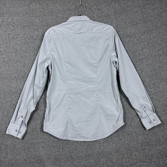 Prana Shirt Mens Small Gray Long Sleeve Button Down Sustainable Stretch Casual - Picture 7 of 13